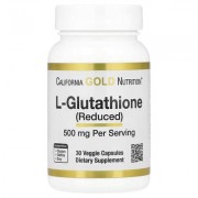 California Gold Nutrition, L-глутатіон (відновлена форма), 500 мг, 30 вегетаріанських капсул